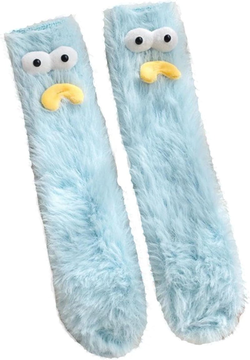 TFTSR Crazy Funny Fuzzy Silly Socks for Kids Women,Girls Fluffy Slipper Novelty Fun Socks,Boy Men Cute Cozy Soft Animal Socks - Image 1